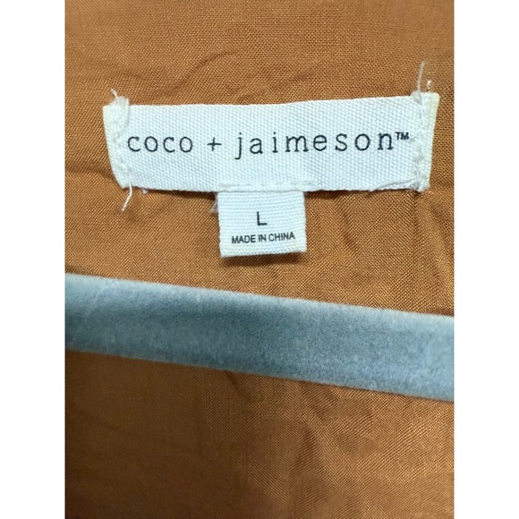 Coco + Jaimeson Brown Boho Bohemian Short Dress Size Large Festival Hippie - Picture 5 of 5